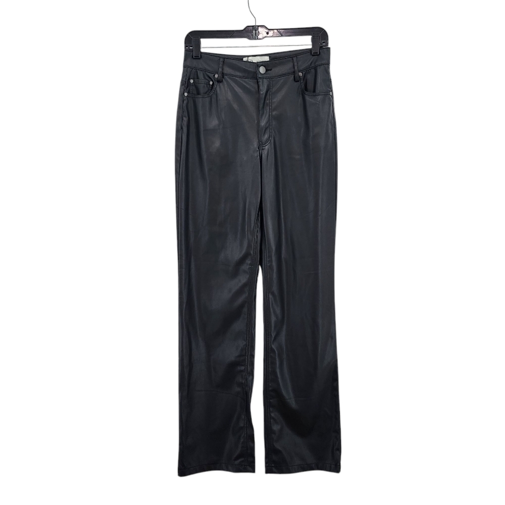 Zara Women's Faux Leather 90s Wide Leg Pants - 6